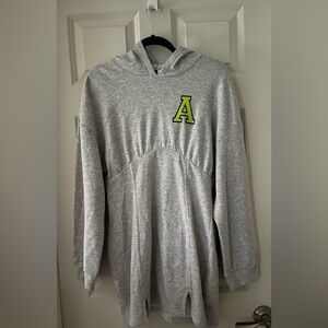H&M Divided Gray Monogram “A” Hooded Sweatshirt Dress Robe Cover Up Cozy M